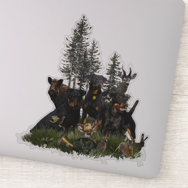 German Hunting Terrier (Jagdterrier) Sticker (Detail)