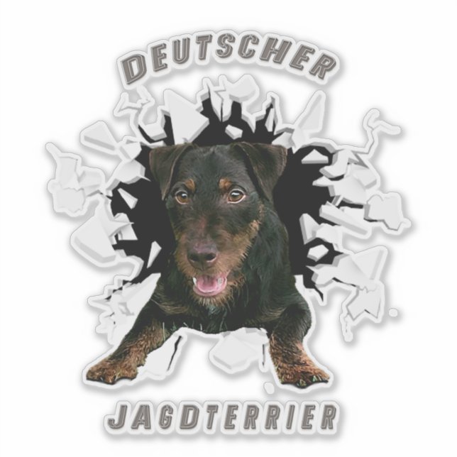 German Hunting Terrier (Jagdterrier)   Sticker (Front)