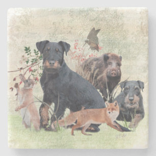 German Hunting Terrier (Jagdterrier) Stone Coaster
