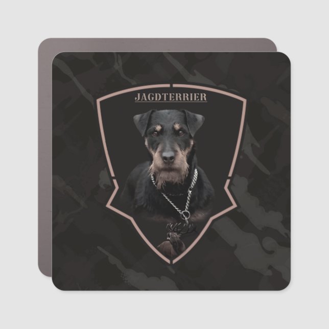 German Hunting Terrier (Jagdterrier)  T-Shirt Truc Car Magnet (Front)