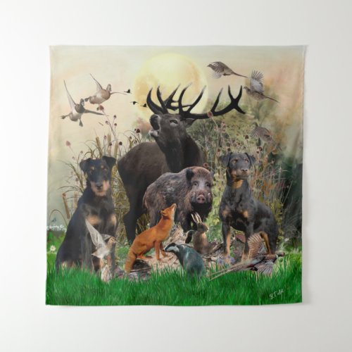 German Hunting Terrier Jagdterrier   Tapestry