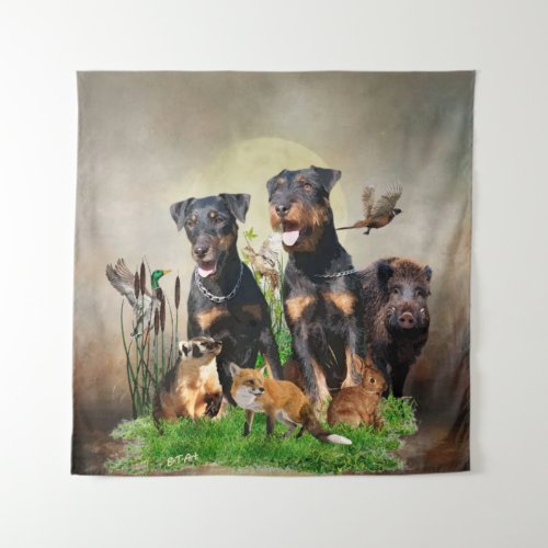 German Hunting Terrier Jagdterrier   Tapestry