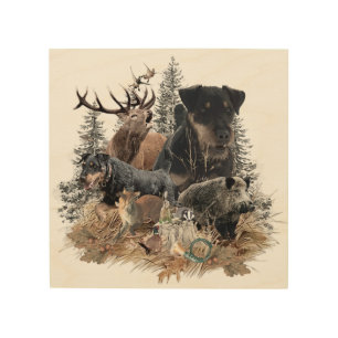 German Hunting Terrier (Jagdterrier)  Wood Wall Art