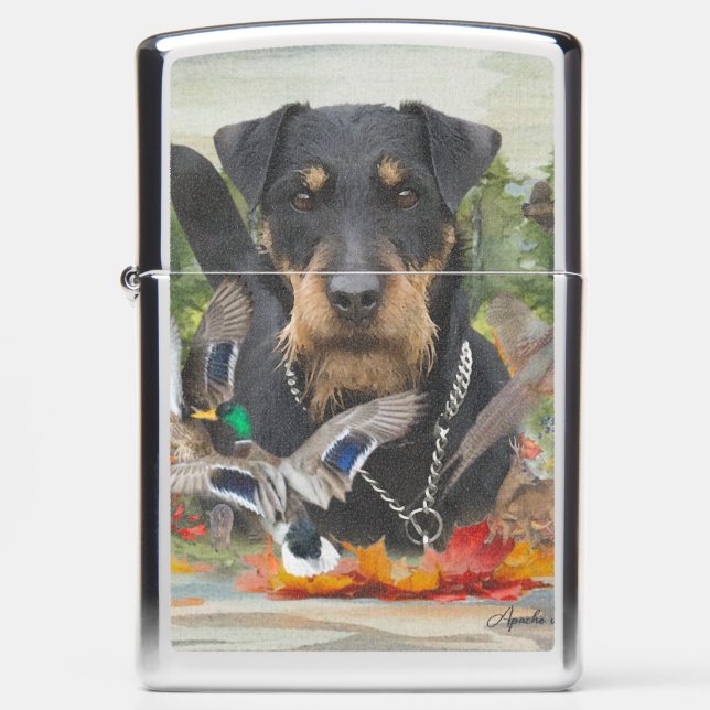 German Hunting Terrier (Jagdterrier)   Zippo Lighter (Front)