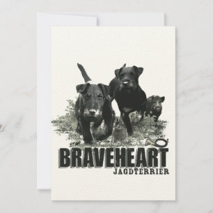 German Hunting Terrier, The Jagdterrier , Art Invitation