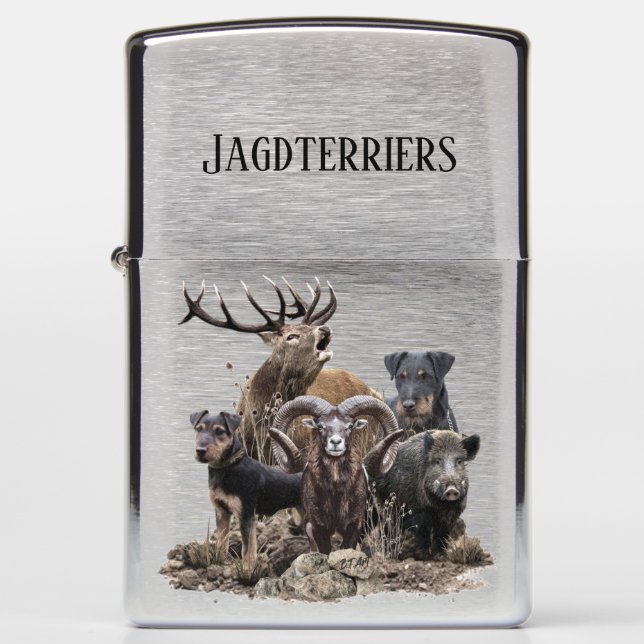 German Hunting Terrier, The Jagdterrier , Art  Zippo Lighter (Front)