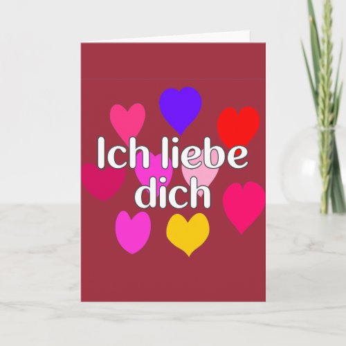 German _ I love you Card