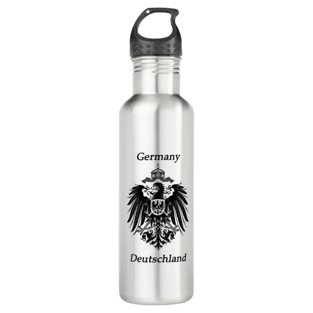 German Imperial Eagle Stainless Steel Water Bottle (Front)