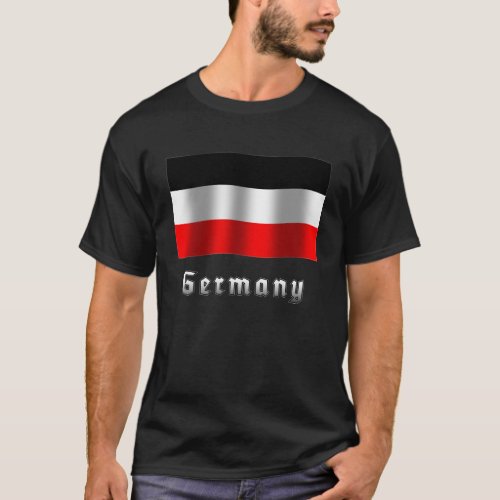 German Imperial Flag Dark T_Shirts