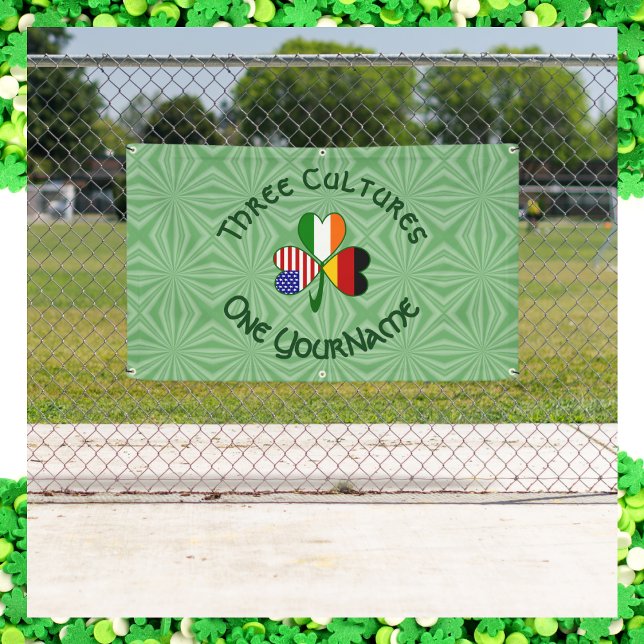 German Irish American Shamrock Personalized  Banner (Creator Uploaded)