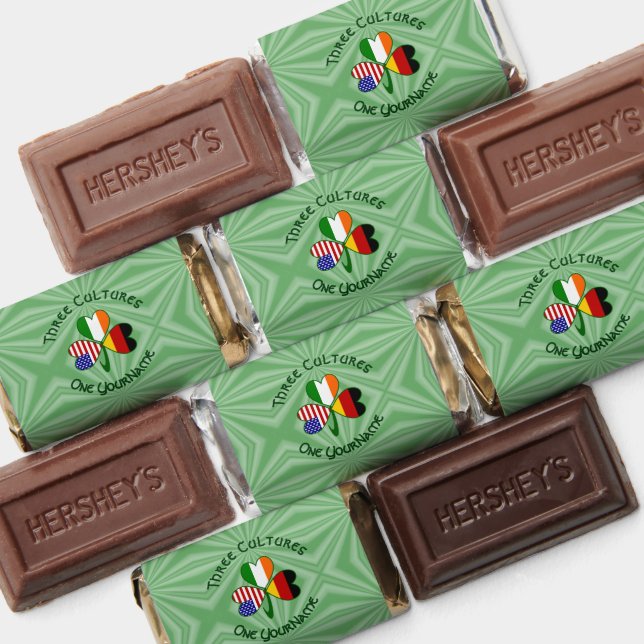 German Irish American Shamrock Personalized Hershey's Miniatures (Assorted)