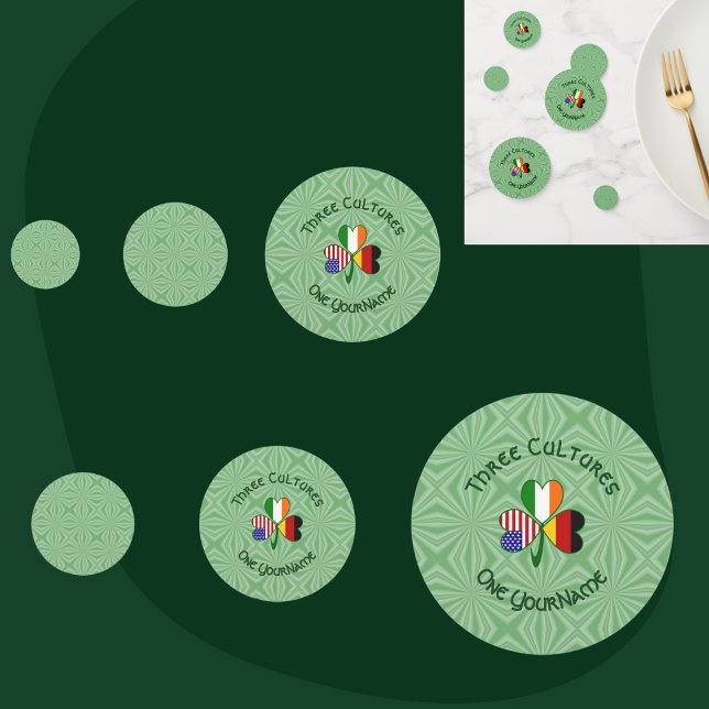 German Irish American Shamrock Personalized Party Confetti (Creator Uploaded)