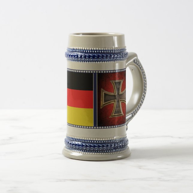 German, Iron cross, cross of iron, Germany Beer Stein (Front Right)