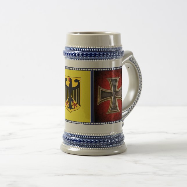German, Iron cross, cross of iron, Germany Beer Stein (Front Right)