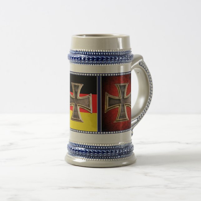 German, Iron cross, cross of iron, Germany Beer Stein (Front Right)