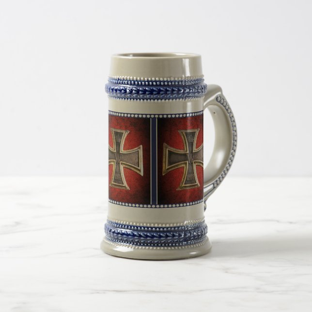 German, Iron cross, cross of iron, Germany Beer Stein (Front Right)