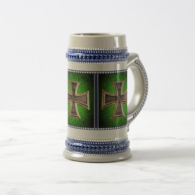 German, Iron cross, cross of iron, Germany Beer Stein (Front Right)