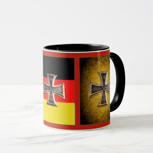 German Iron cross on German flag Iron cross Mug
