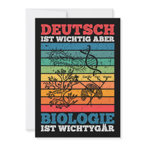 German Is Important But Biology Is Important Invitation