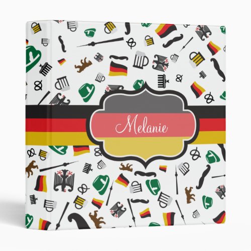 German items with Flag of Germany 3 Ring Binder