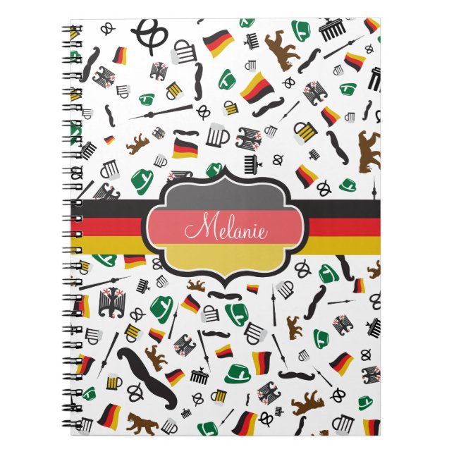 German items with Flag of Germany Notebook (Front)