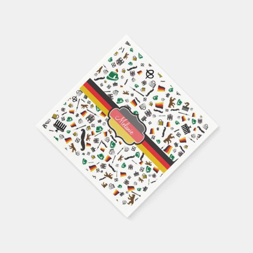 German items with Flag of Germany Paper Napkins