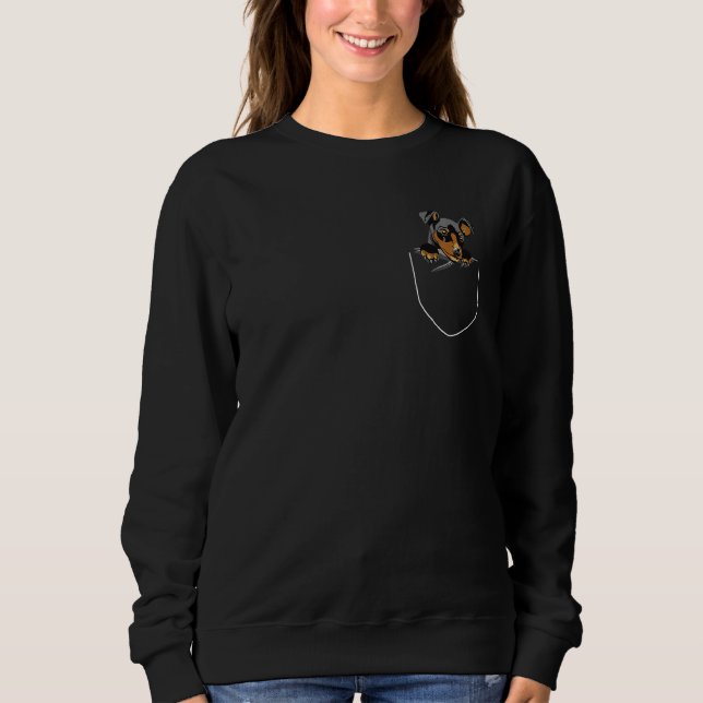 German Jagdterrier In Breast Pocket Hunting Dog Ow Sweatshirt (Front)