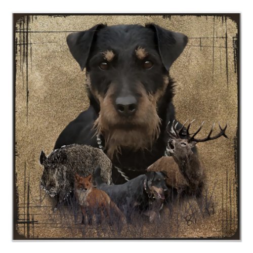 German Jagdterrier Tapestry Poster