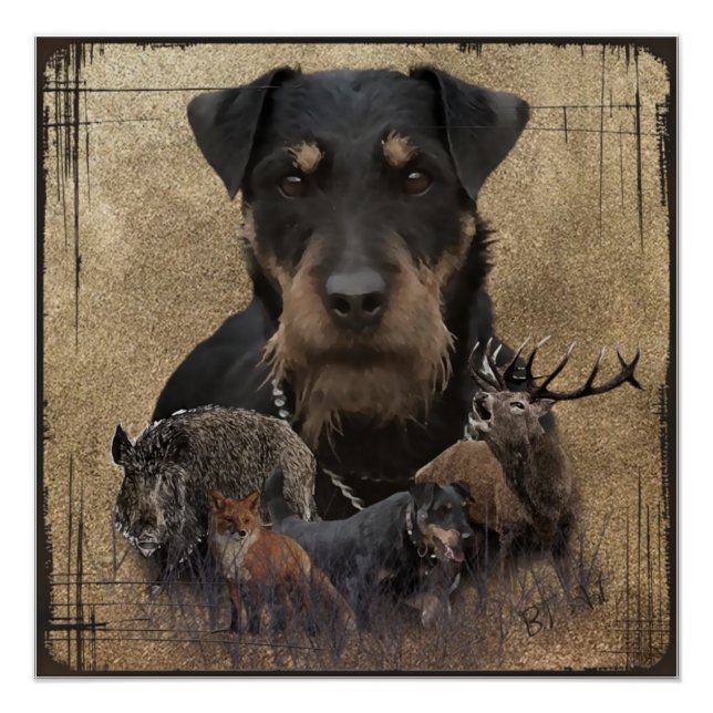 German Jagdterrier Tapestry Poster (Front)