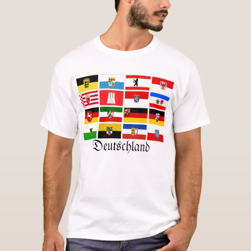 German Laender State Flags Deutschland T_Shirt