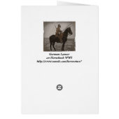 German Lancer on Horseback Cards (Back)
