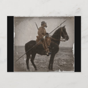 German Lancer on Horseback Postcard