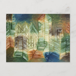 German Landscape by Paul Klee Postcard