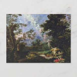 German "Landscape With The Dream Of Jacob" Postcard