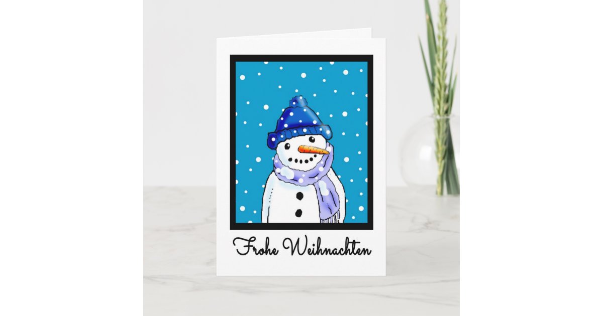 German Language Christmas Card - Frohe Weihnachten | Zazzle