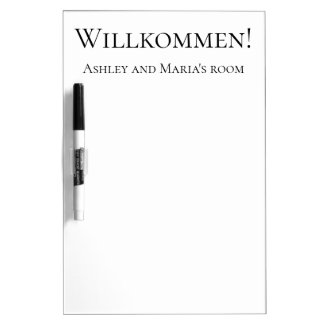 German Language Dorm Room Message Dry Erase Board