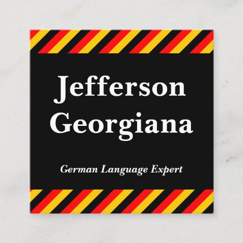 German Language Expert Business Card