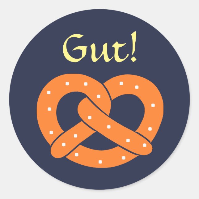 German Language "Good!" Language Learning Sticker (Front)