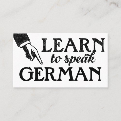 German Language Lessons Business Cards