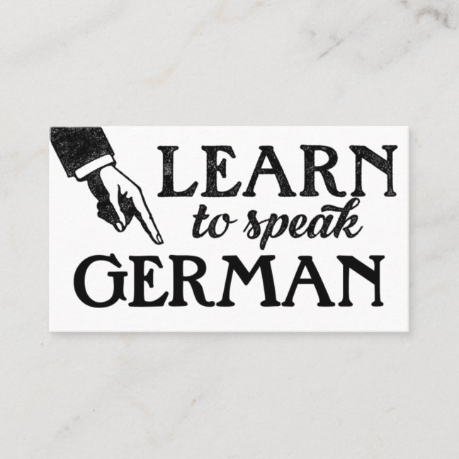 German Language Lessons Business Cards