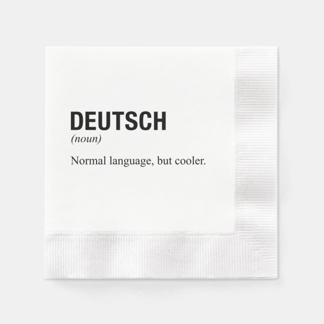 GERMAN Language Napkins (Front)