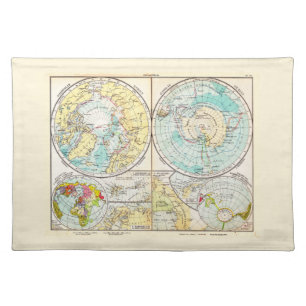 German-Language Polar Map Placemat