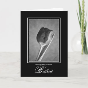 German Language Sympathy Card Tulip