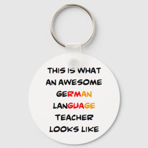 german language teacher awesome keychain