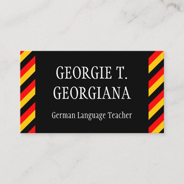 German Language Teacher Business Card (Front)