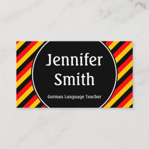 German Language Teacher Business Card