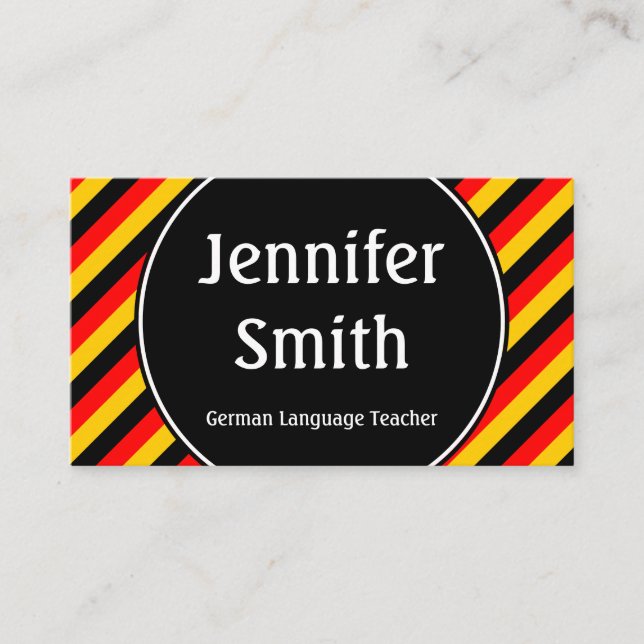German Language Teacher Business Card (Front)