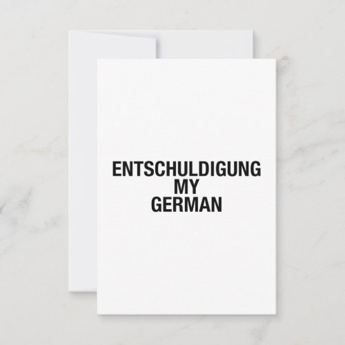 GERMAN LANGUAGE THANK YOU CARD