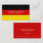 German Lessons / German Teacher With German Flag Business Card | Zazzle