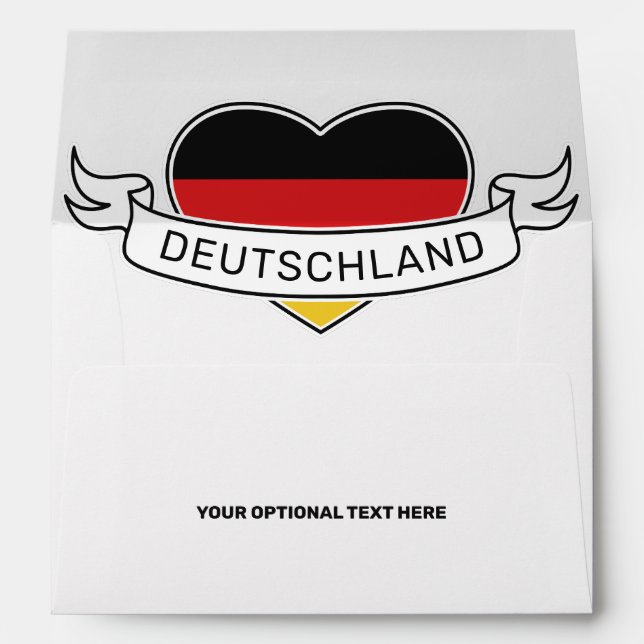 German Love Custom Text Envelope (Back (Bottom))